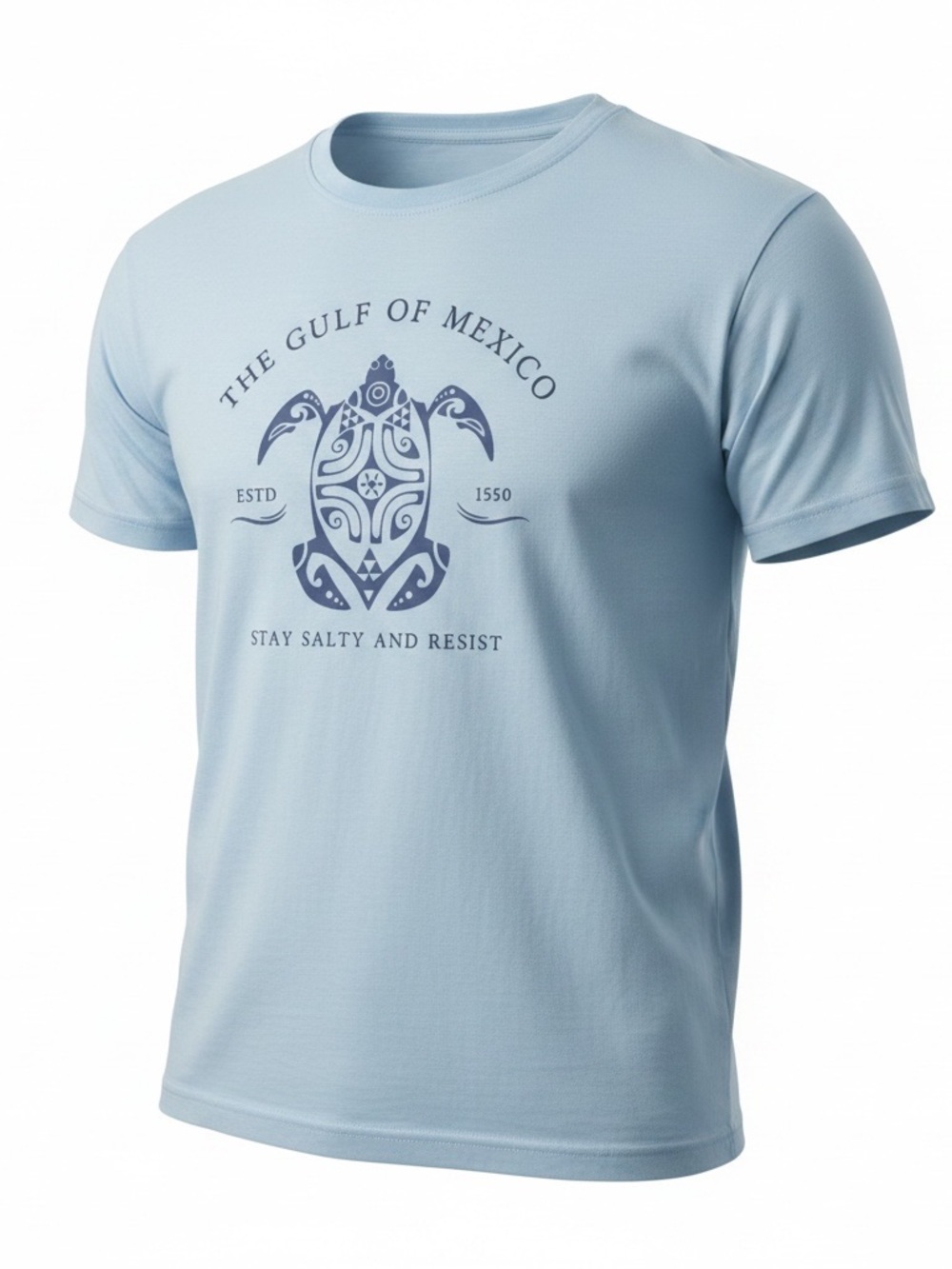 Men's Light Blue Gulf of Mexico Graphic Tee